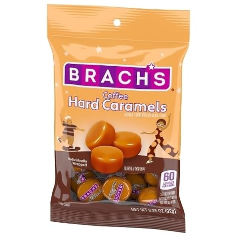 Brach's Coffee Hard Caramels Peg, 3.25 Ounce, Pack of 3 - Packaging May Vary