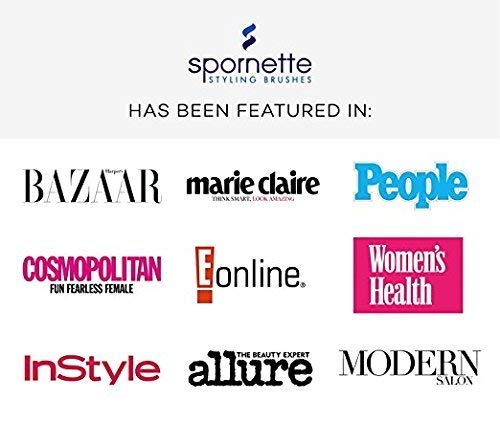 Spornette Double Stranded XL Round Brush, Nylon Bristles - Round Brush for Straightening, Anti-Frizz, Detangling, Volumizing - Styling for Wavy & Curly, Medium & Long Hair Lengths (2.25 Inches)