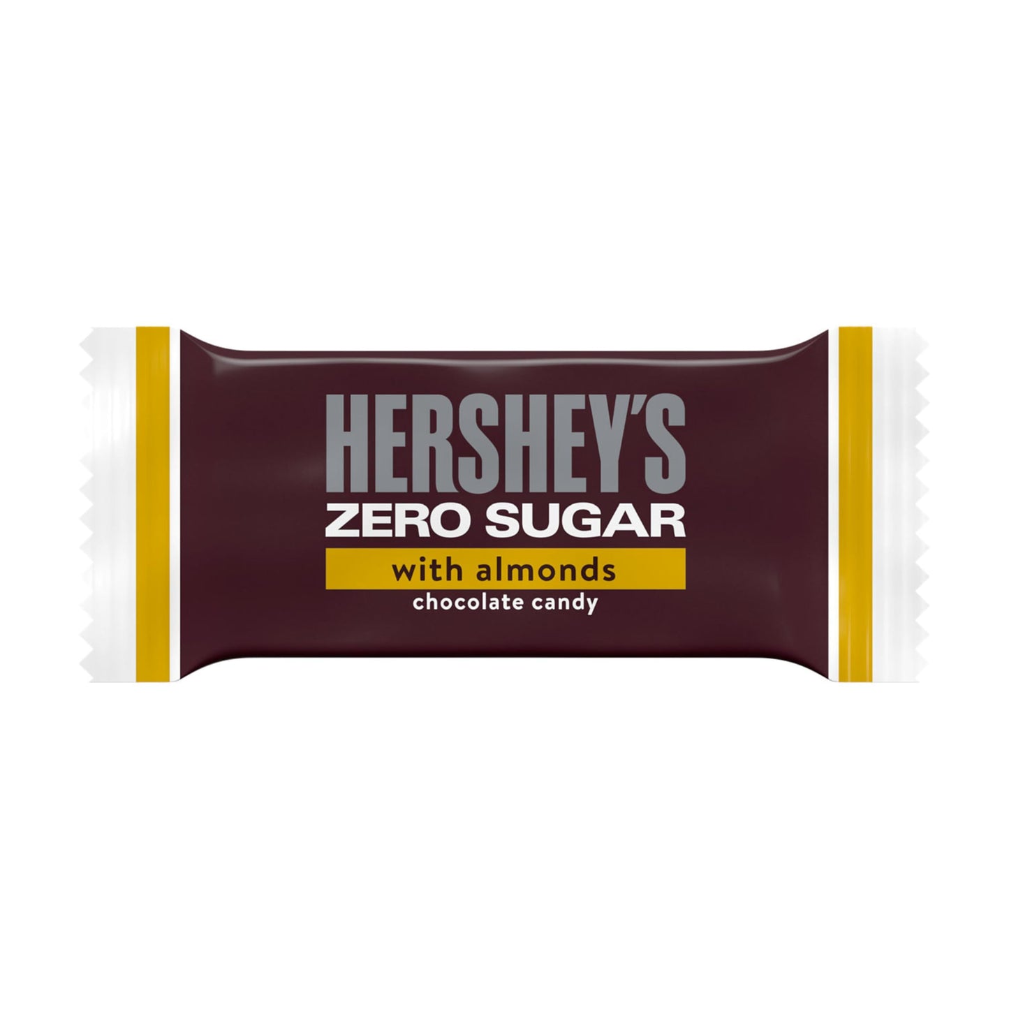 HERSHEY'S Zero Sugar Chocolate with Almonds Candy Bags, 3 oz (12 Count)