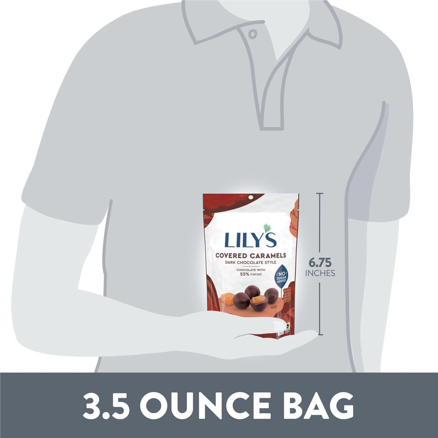 Milk Chocolate Style Caramels By Lily's Sweets | Stevia Sweetened, No Added Sugar, Low-Carb, Keto Friendly | Fair Trade, Gluten-Free & Non-Gmo | 3.5 oz, 3 Pack