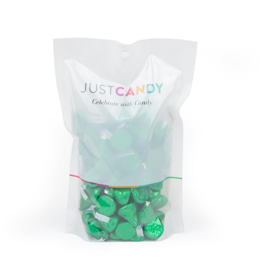 180 Pcs Green Candy Kisses Milk Chocolate (1.8 lbs)