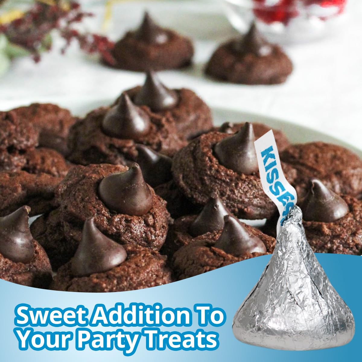 Bulk Milk Chocolate Candy 2 Pound Approx. 200 Pieces - Individually Wrapped Silver Foil Milk Chocolate Candy for Party Favors, Candy Buffets, Gifts & Treats