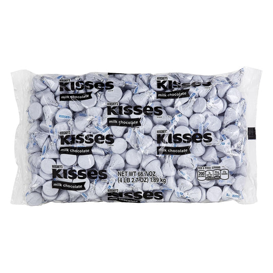 HERSHEY'S KISSES Milk Chocolate Candy Bulk Bag, 66.7 oz