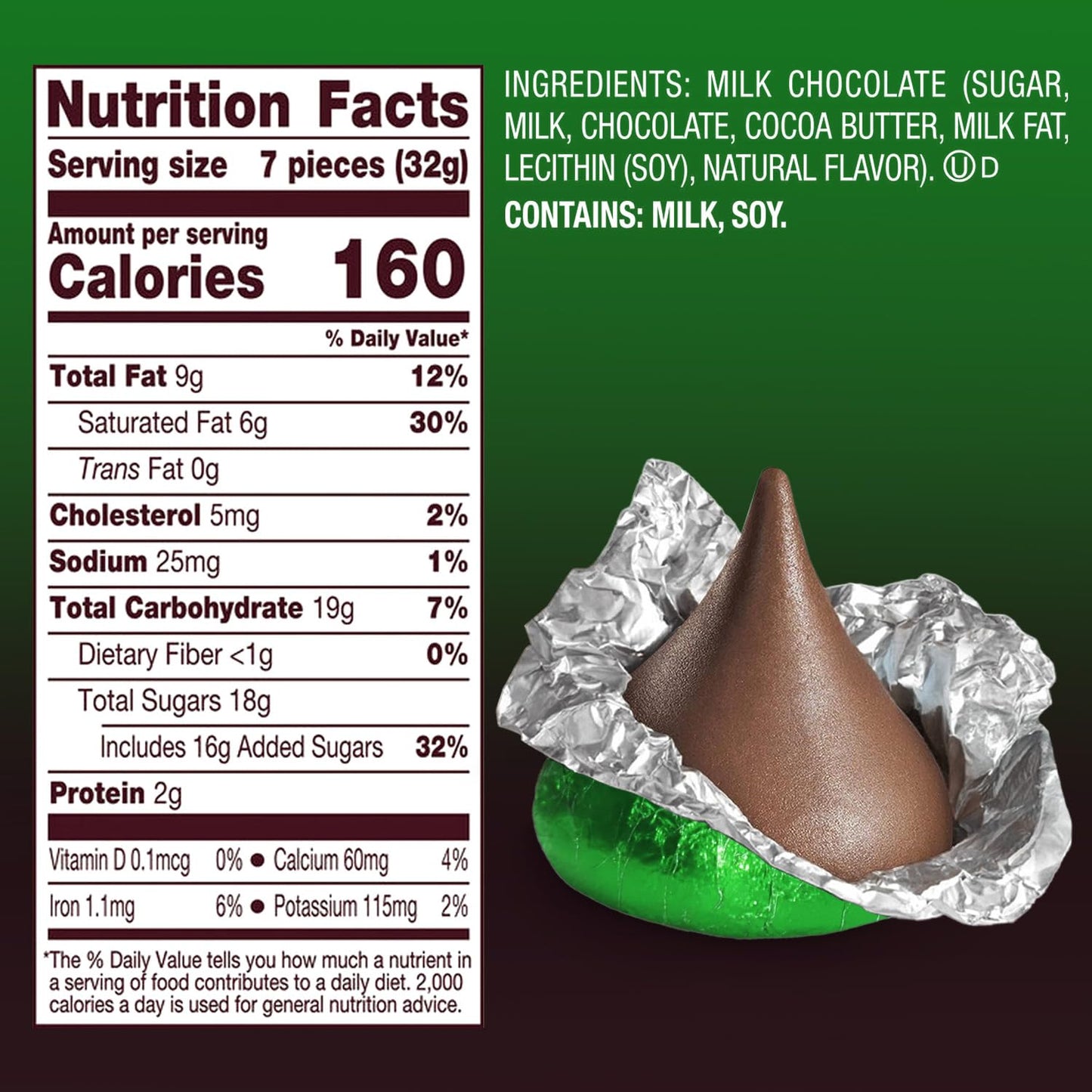 Milk Chocolate Candy in Green Foil - 1 Pound Bulk Bag Halloween Candy Individually Wrapped Classic Chocolate Drops for St. Patrick’s Day, Holidays, Party Favors, and Gifts - Approx. 100 Pieces