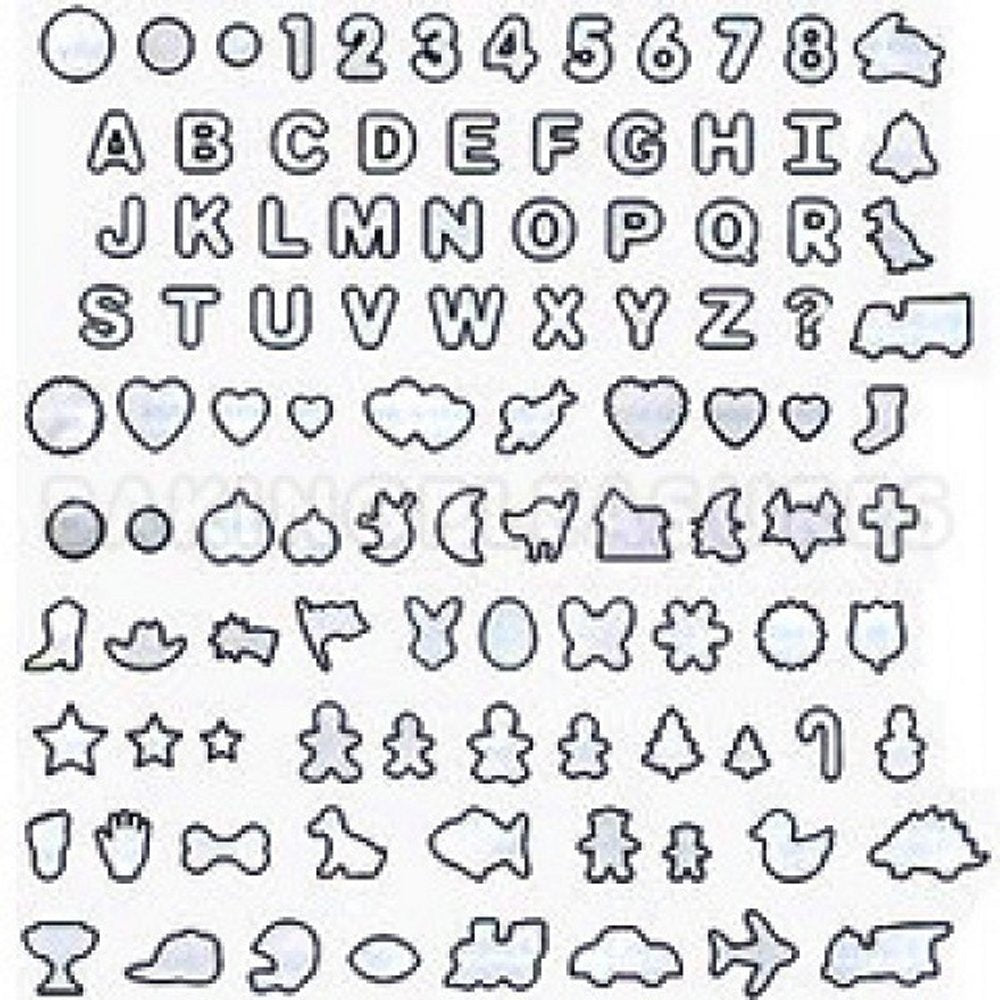 Wilton Cookie Cutters Set, 101-Piece — Alphabet, Numbers and Holiday Cookie Cutters