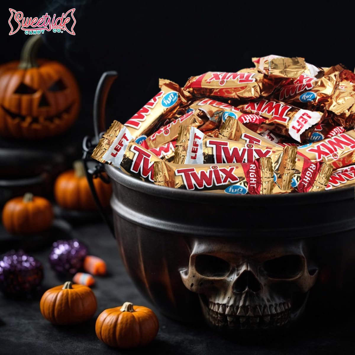 Twix Fun Size Candy Bars Left and Right, 2lb Pack of Bulk Chocolate Candy Individually Wrapped, Ideal Caramel Chocolate for Sharing with Friends, Perfect Twix Mini Candy Bars for Parties and Events
