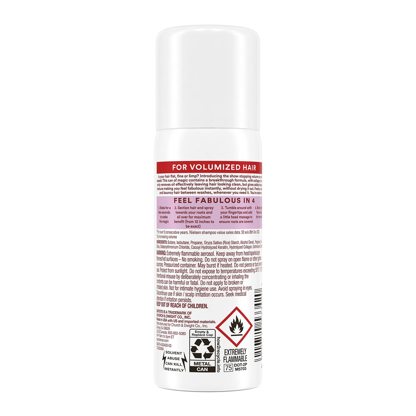 Batiste Instant Hair Refresh Volumizing Dry Shampoo Mini 1.6 Ounce