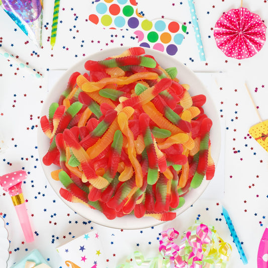 Gummy Worms Candy 2 lb Bulk Bag - Assorted Fruity Gummy Worm Candy, Soft & Chewy Texture, Colorful Candy for Parties, Candy Bowls, Dessert Tables & Sharing