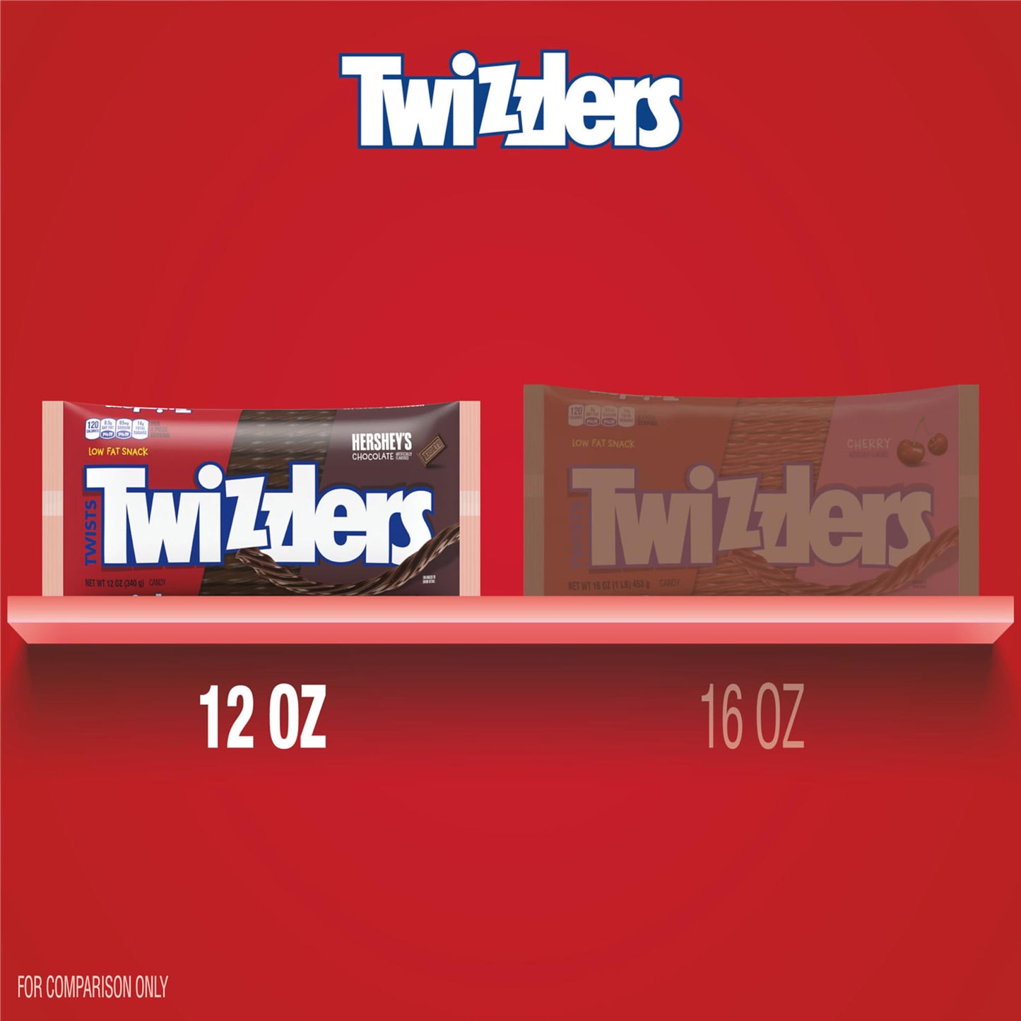 TWIZZLERS Twists HERSHEY'S Chocolate Flavored Licorice Style, Chewy Candy Bags, 12 oz (24 Count)