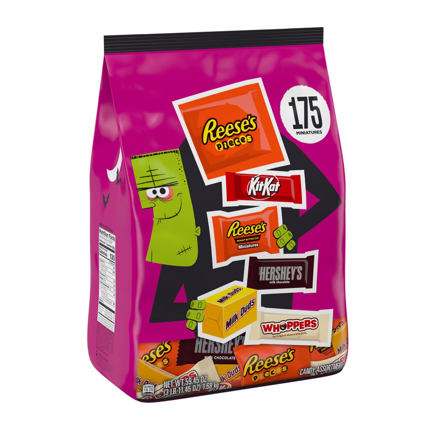 Hershey Assorted Flavored, Halloween Candy Bulk Bag, 59.45 oz (175 Pieces)