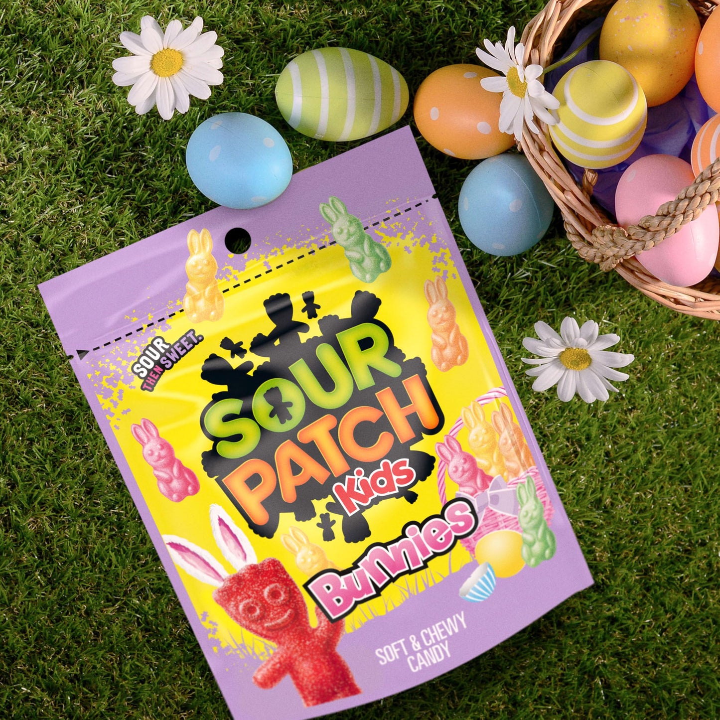 SOUR PATCH KIDS Bunnies Soft & Chewy Easter Candy, Bulk Candy, 12 - 10 oz Bags