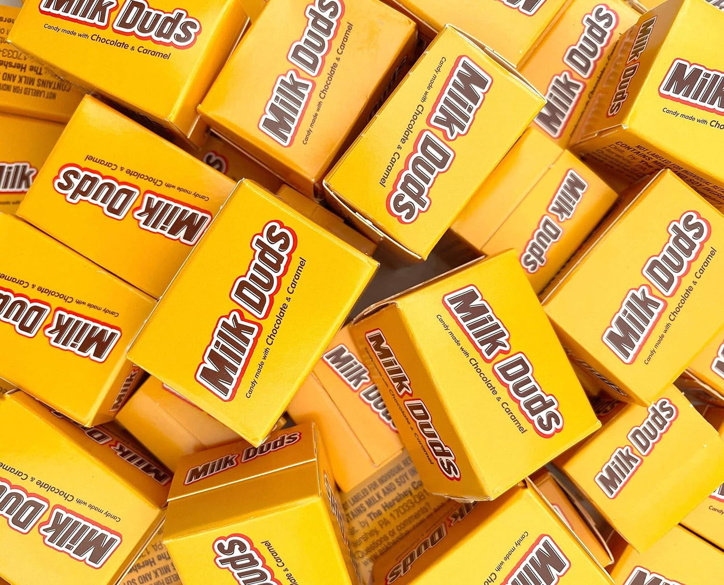 MILK DUDS Candy, Caramel in Milk Chocolate, Snack Size Boxes (Pack of 2 Pounds)