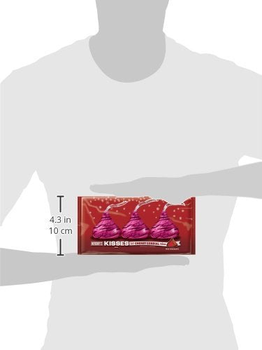 Holiday Hershey's Kisses Milk Chocolate with Cherry Cordial Crème, 10-Ounce Bag (Pack of 2)