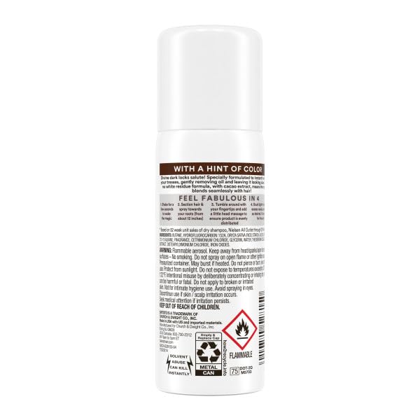 Batiste Dry Shampoo, Dark, Mini 1.06 fl. oz. (Pack of 3)