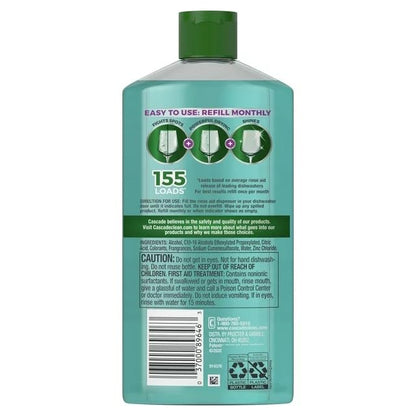 CASCADE Complete Gel Dishwasher Detergent, Fresh Scent, 120 Fl Oz with Cascade Power Dry Dishwasher Rinse Aid, 16 fl oz