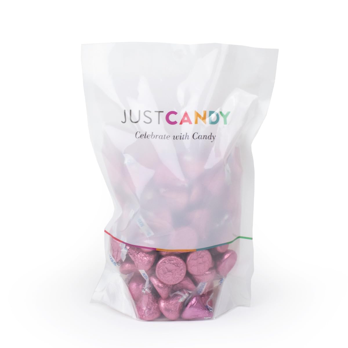 90ct Pink Hershey Kisses Milk Chocolate Bulk Candy Individually Wrapped for Party Favors and Candy Buffets at Birthdays, Weddings, Baby Showers, Breast Cancer Awareness Favors