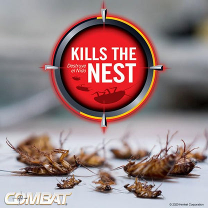 Combat Max Large Roach Killing Bait Stations, Child-resistant, 8 Count (Pack of 6)