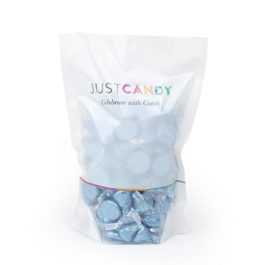 Just Candy 180c Pcs Light Blue Candy Kisses - Milk Chocolate (Approx. 180 pcs)