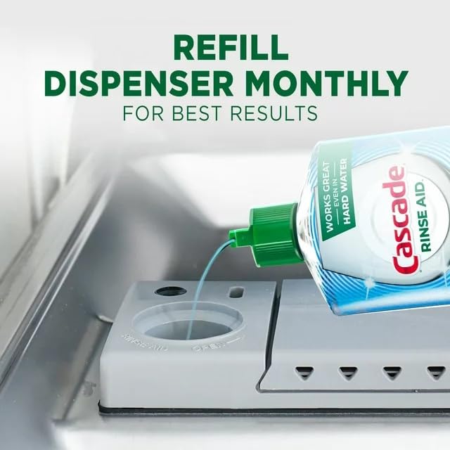 CASCADE Complete Gel Dishwasher Detergent, Fresh Scent, 120 Fl Oz with Cascade Power Dry Dishwasher Rinse Aid, 16 fl oz