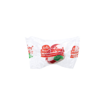 Bob's Sweet Stripes Bobs Sweet Stripes Soft Peppermint Candy - 250 Mints Individually Wrapped in Reusable Plastic Tub - Peppermint Candy White,Red