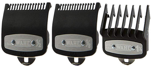 Wahl Professional Premium Cutting Guide With Metal Secure Clip: #1/2", 1", 1 1/2". Combo set #3354-1000, 1100, 1300 Fits All Wahl Clippers/Trimmers