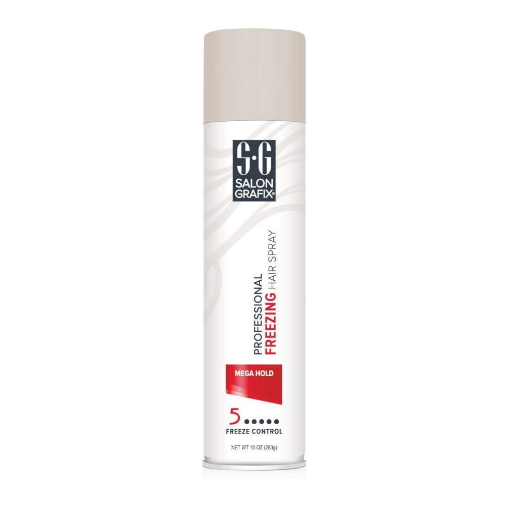 Salon Grafix Hairspray Freezing Mega Hold 10 Ounce (295ml) (2 Pack)