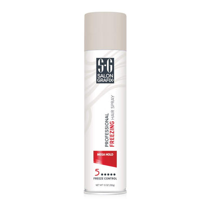 Salon Grafix Hairspray Freezing Mega Hold 10 Ounce (295ml) (2 Pack)