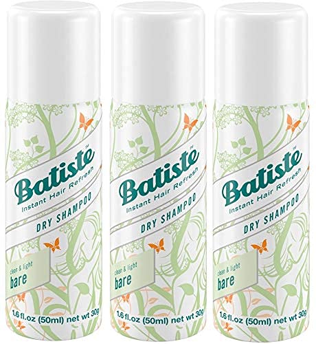 Batiste Dry Shampoo Bare Mini Travel Size 1.06 oz (Pack of 3)