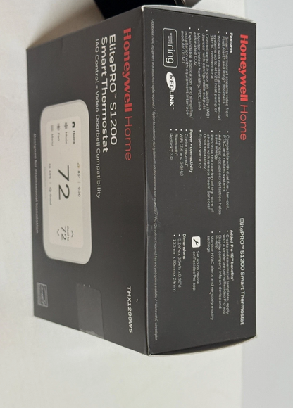 Honeywell Home ElitePro S1200 Smart Thermostat 5" Touchscreen White THX1200W5