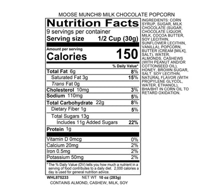 Harry & David, Moose Munch Gourmet Popcorn, Milk Chocolate, 10 Oz.