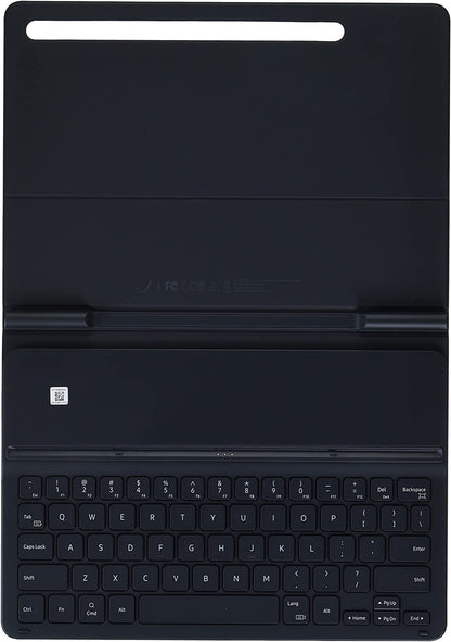 Samsung Galaxy Tab S8 and Tab S7 Book Cover Keyboard Slim, Tablet Screen Protector, Lightweight, Mobile Workstation, US Version, Mystic Black