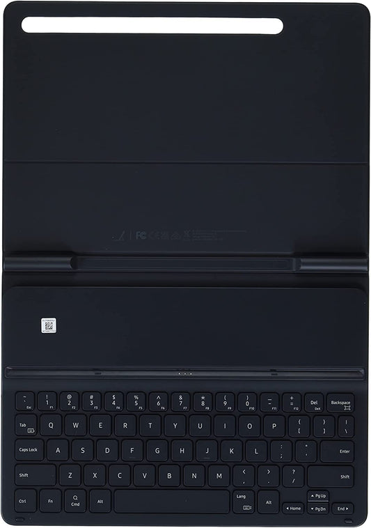 Samsung Galaxy Tab S8 and Tab S7 Book Cover Keyboard Slim, Tablet Screen Protector, Lightweight, Mobile Workstation, US Version, Mystic Black
