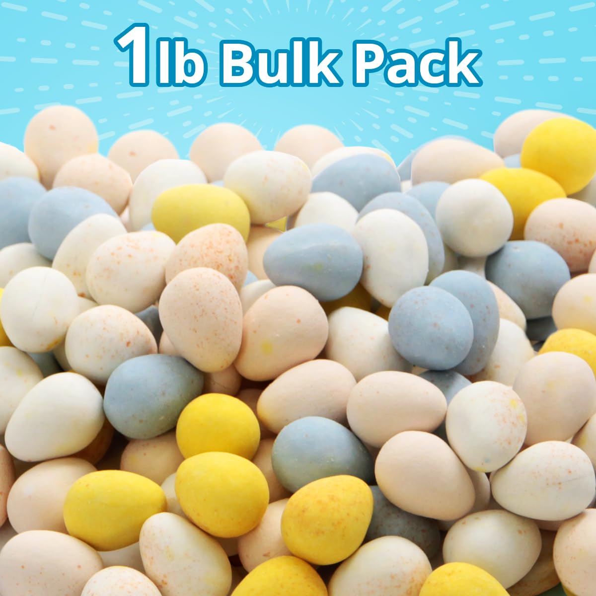 Mini Eggs Bulk Pack 1 Pound - Milk Chocolate Easter Candy For Baskets Stuffers, Egg Hunt, Patries & Treats - Approx 125 Eggs