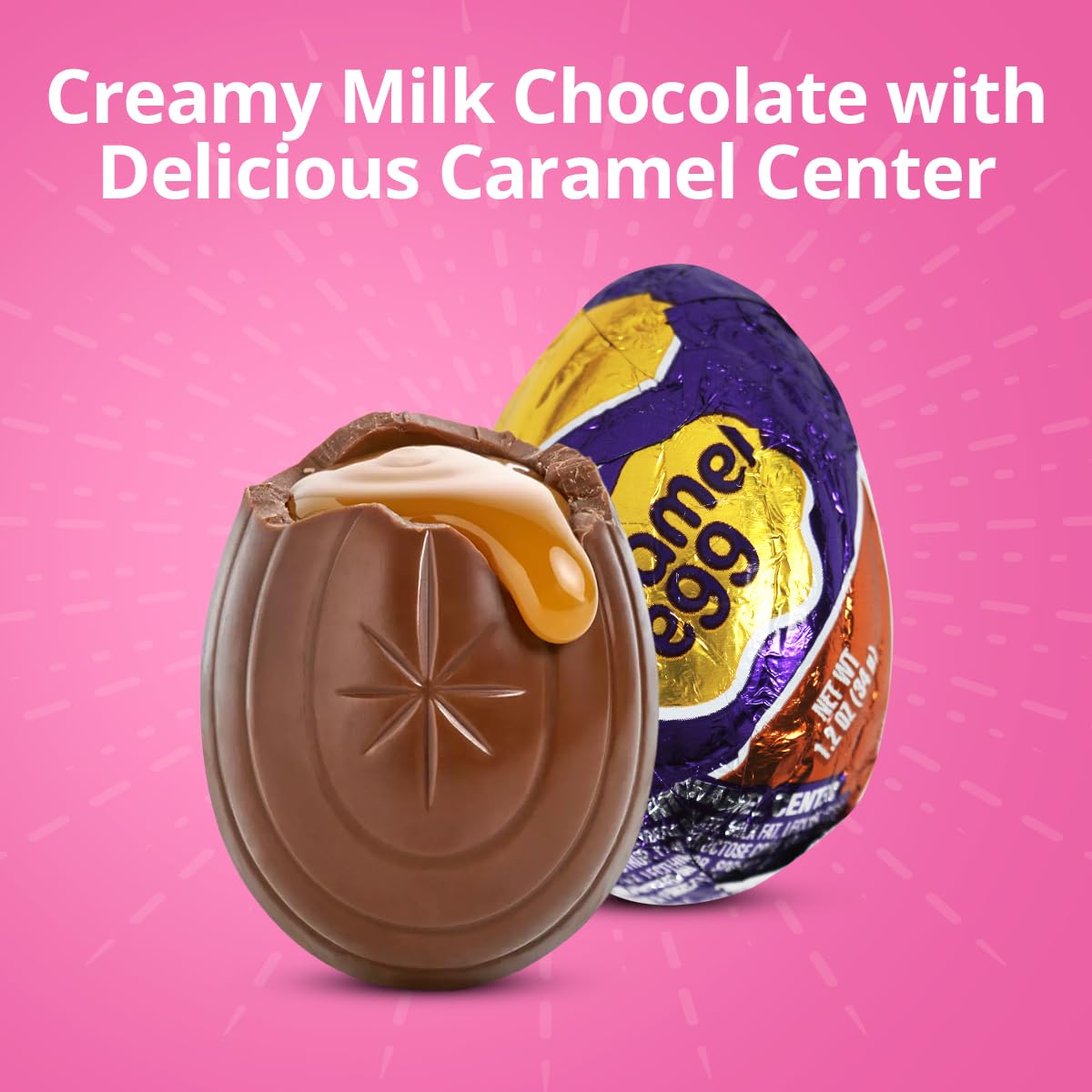 Easter Caramel Eggs in Dozen Cartons, 3 Dozen Cartons Total of 36 Cad Bury Eggs, Great for Egg Hunt, Perfect for Easter Baskets and Seasonal Gifting