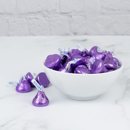 90 Pcs Purple Candy Hershey's Kisses Milk Chocolate