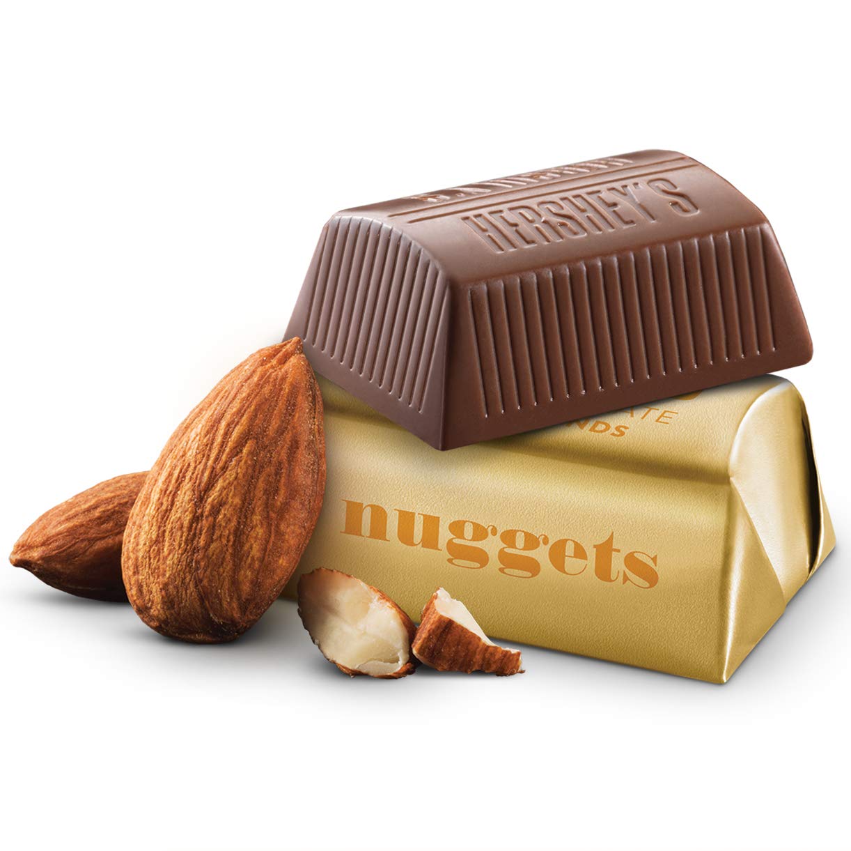 HERSHEY'S Nuggets Chocolate Candy with Almonds, 10.56 Ounce