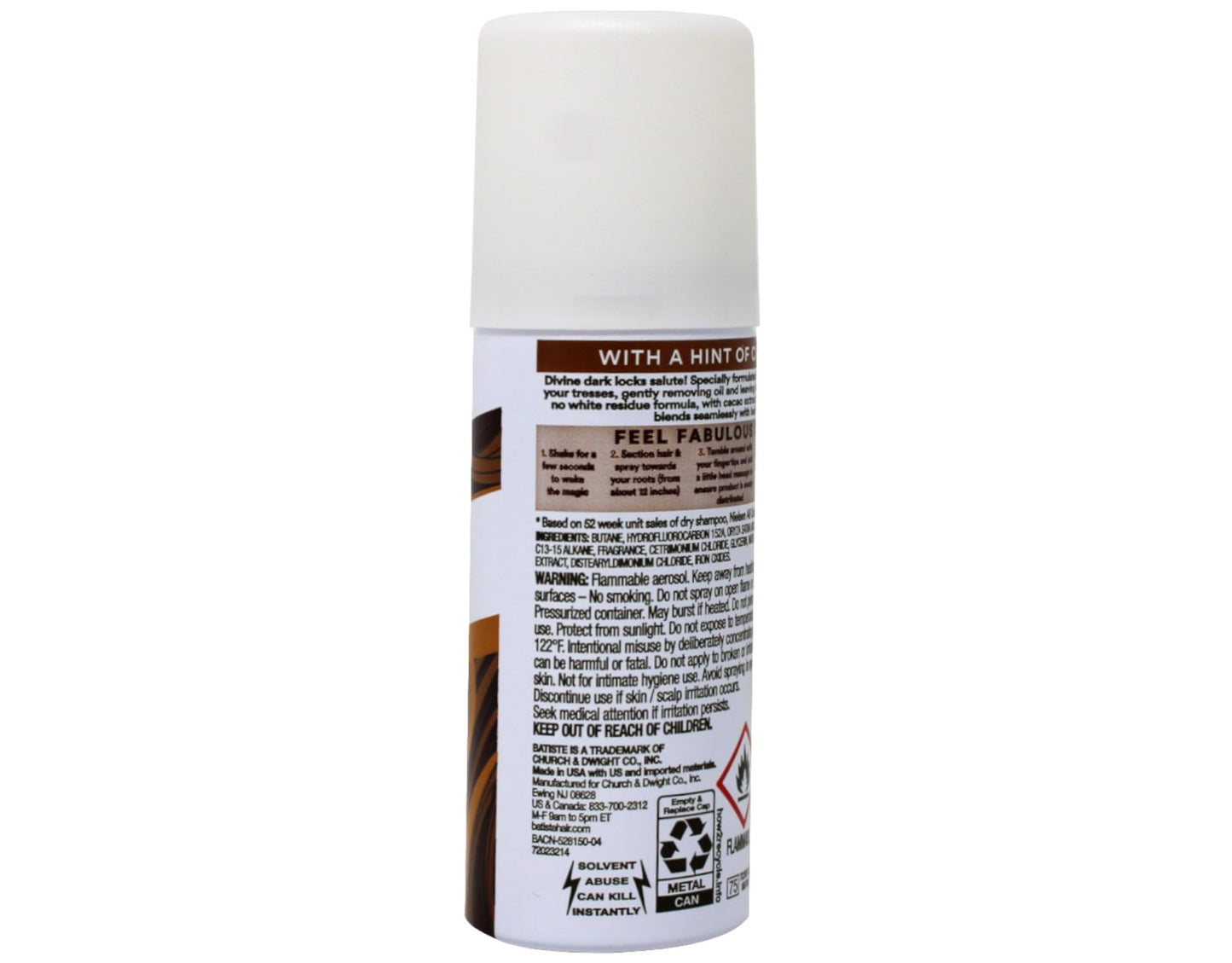 Batiste Dry Shampoo, Dark, Mini 1.06 fl. oz. (Pack of 3)
