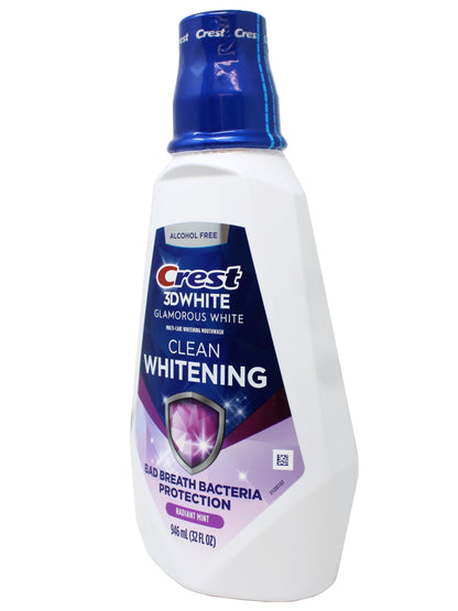 Crest 3D White Multi-Care Whitening Rinse, Glamorous White, Fresh Mint-32 oz, 946 milliter