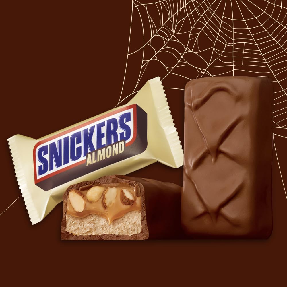 SNICKERS Almond Fun Size Chocolate Bars Individually Wrapped, 10.23 oz