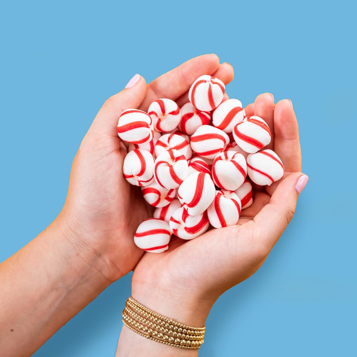 Brach's Bobs Sweet Stripes Soft Peppermint Candy, 160 Individually-Wrapped Pieces, 28 Ounce Jar