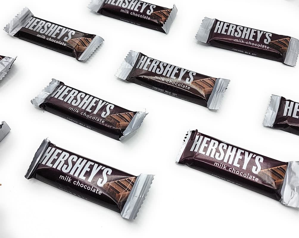 HERSHEY'S Milk Chocolate Snack Size Candy Bar, 5 Pound Bulk Package