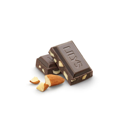 LILY'S Almond Dark Chocolate Style No Sugar Added, Sweets Bars, 3 oz (12 Count)