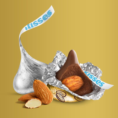 Bulk Chocolate 2 Pound Gold & Silver Foil Assorted Almond & Milk Chocolate Candy Mix - Approx. 200 Pieces Individually Wrapped for Parties, Buffets, and Gift Bags