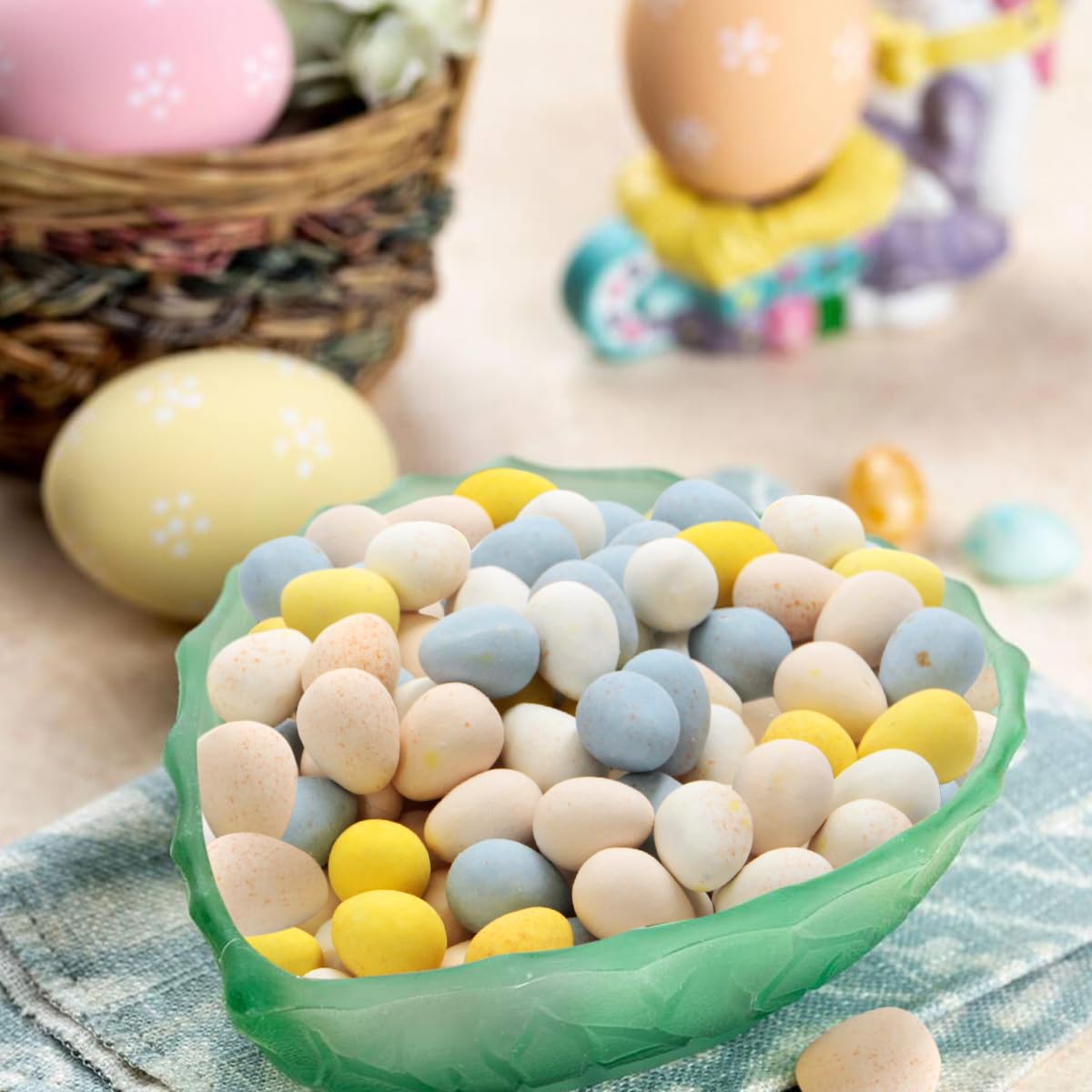 Mini Eggs Bulk Pack 1 Pound - Milk Chocolate Easter Candy For Baskets Stuffers, Egg Hunt, Patries & Treats - Approx 125 Eggs