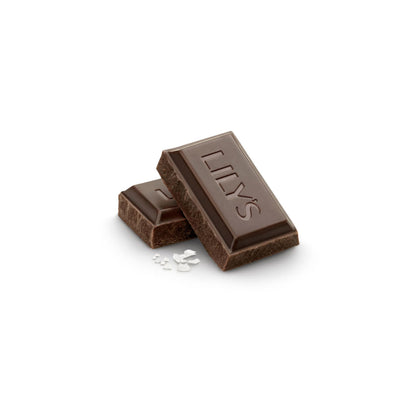 LILY'S Sea Salt Extra Dark Chocolate Style No Sugar Added, Sweets Bars, 2.8 oz (12 Count)