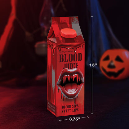Blood Juice Halloween Jelly Beans Red Bottle Cartons Filled with Red Jelly Bean Candy - Spooky Prank Novelty Gift for Party, Haunted Houses, Vampire & Horror Favors
