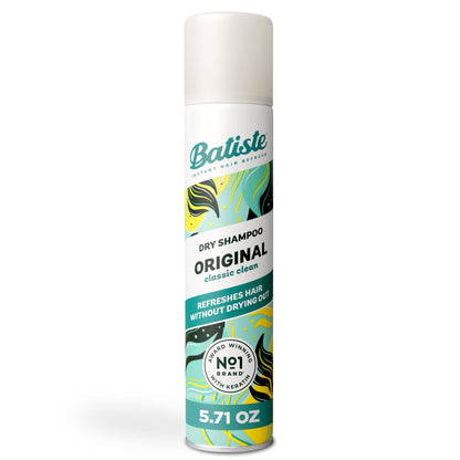 Batiste Dry Shampoo, Original Fragrance Classic Clean, Refresh Hair and Absorb Oil Between Washes, Waterless Shampoo for Added Hair Texture and Body, 5.71 oz