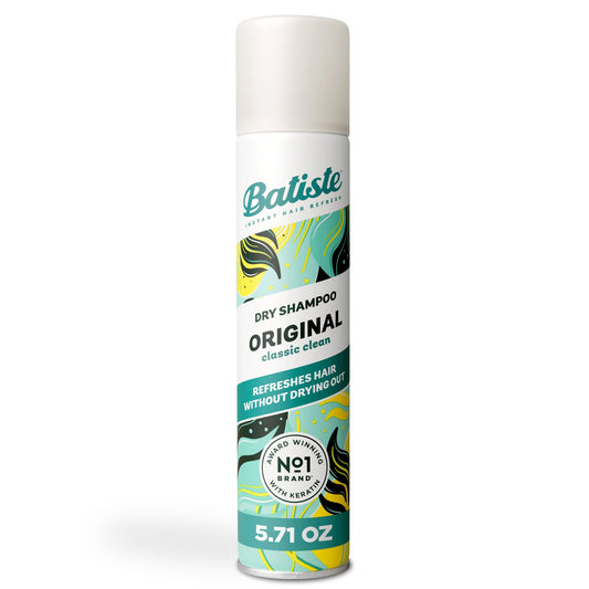 Batiste Dry Shampoo, Original Fragrance Classic Clean, Refresh Hair and Absorb Oil Between Washes, Waterless Shampoo for Added Hair Texture and Body, 5.71 oz