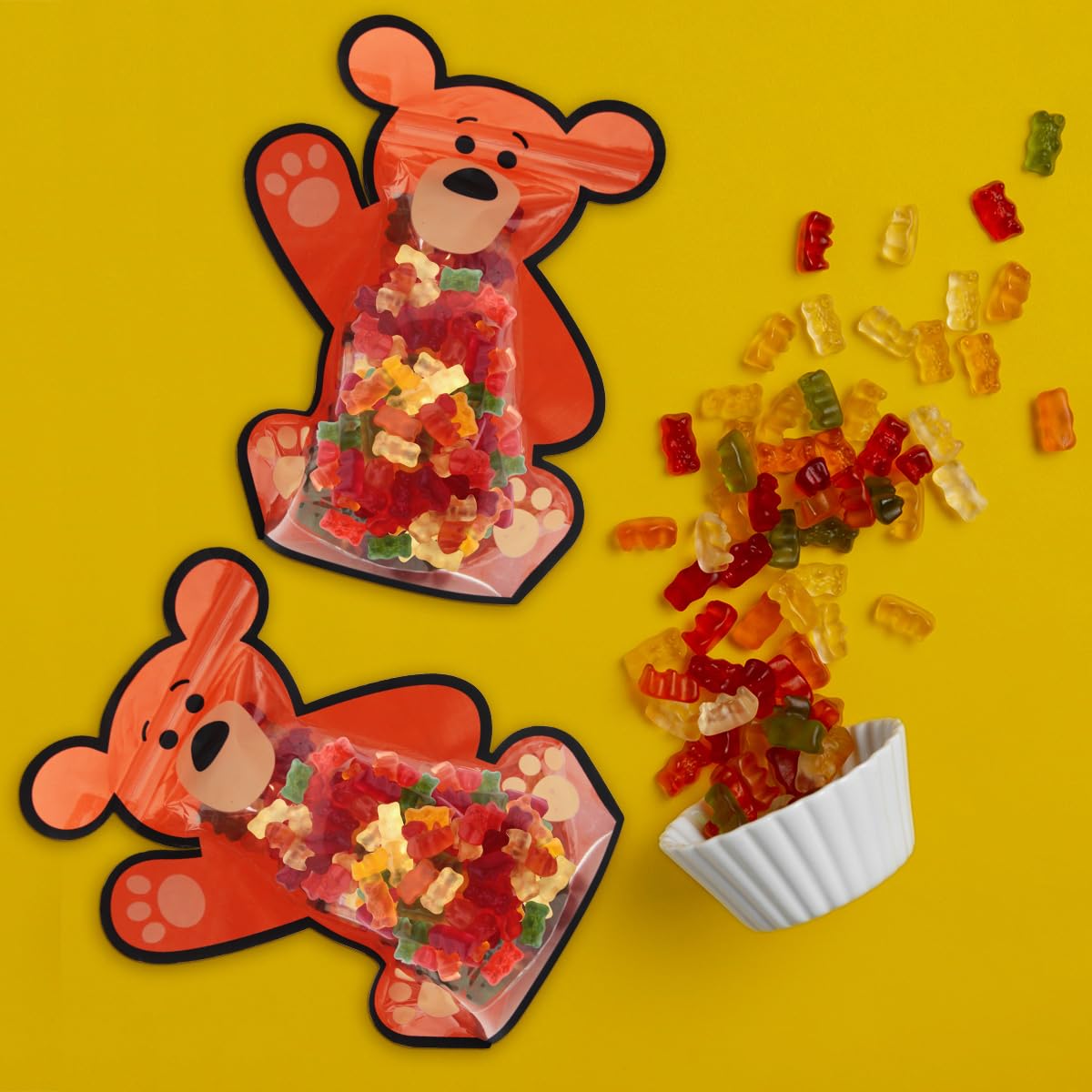 Gummy Candy, 2 Bags of 12oz HariboGummy Bears, Enjoy HariboGoldbears in a Fresh and Portable Bear Shape Reusable Bag, Perfect Gummies Bears for Travel, Picnics and On the Go Moments