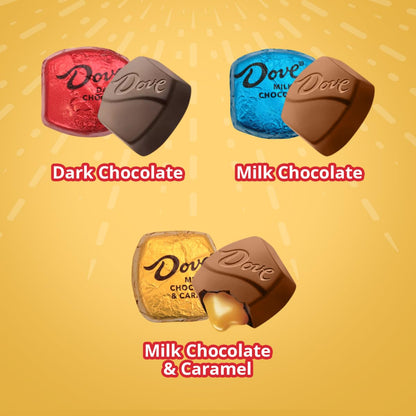 Chocolate Variety Pack, Dovechocolates Individually Wrapped Bulk Approx 100pcs, Ideal Dovepromises for Snacking, Sharing and Gifting, Perfect for Satisfying Every Chocolate Lover’s Craving